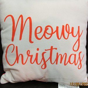 Meowy Christmas Decorative Pillow